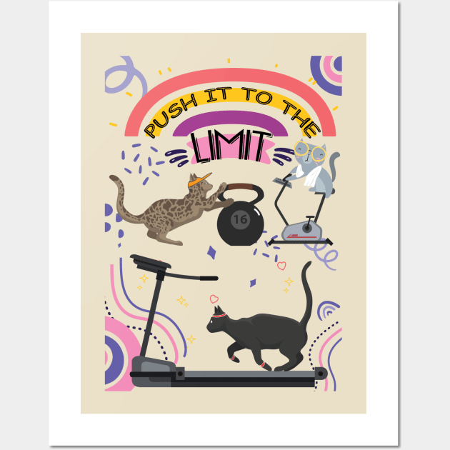 Cats are doing sport Wall Art by BeChill